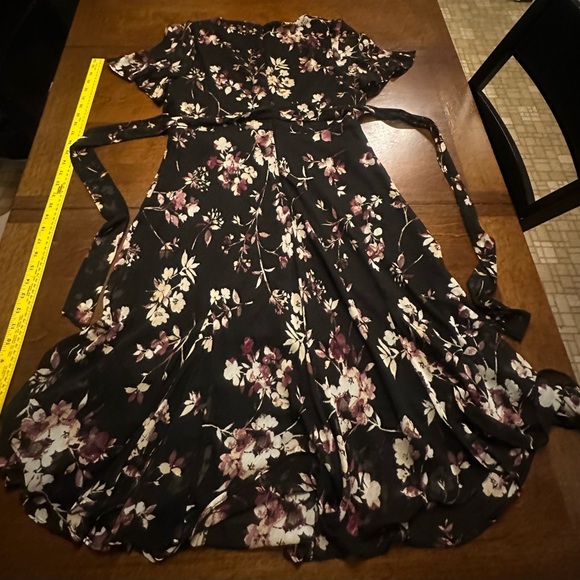 DKNY Black Floral Midi Dress - Picture 3 of 7